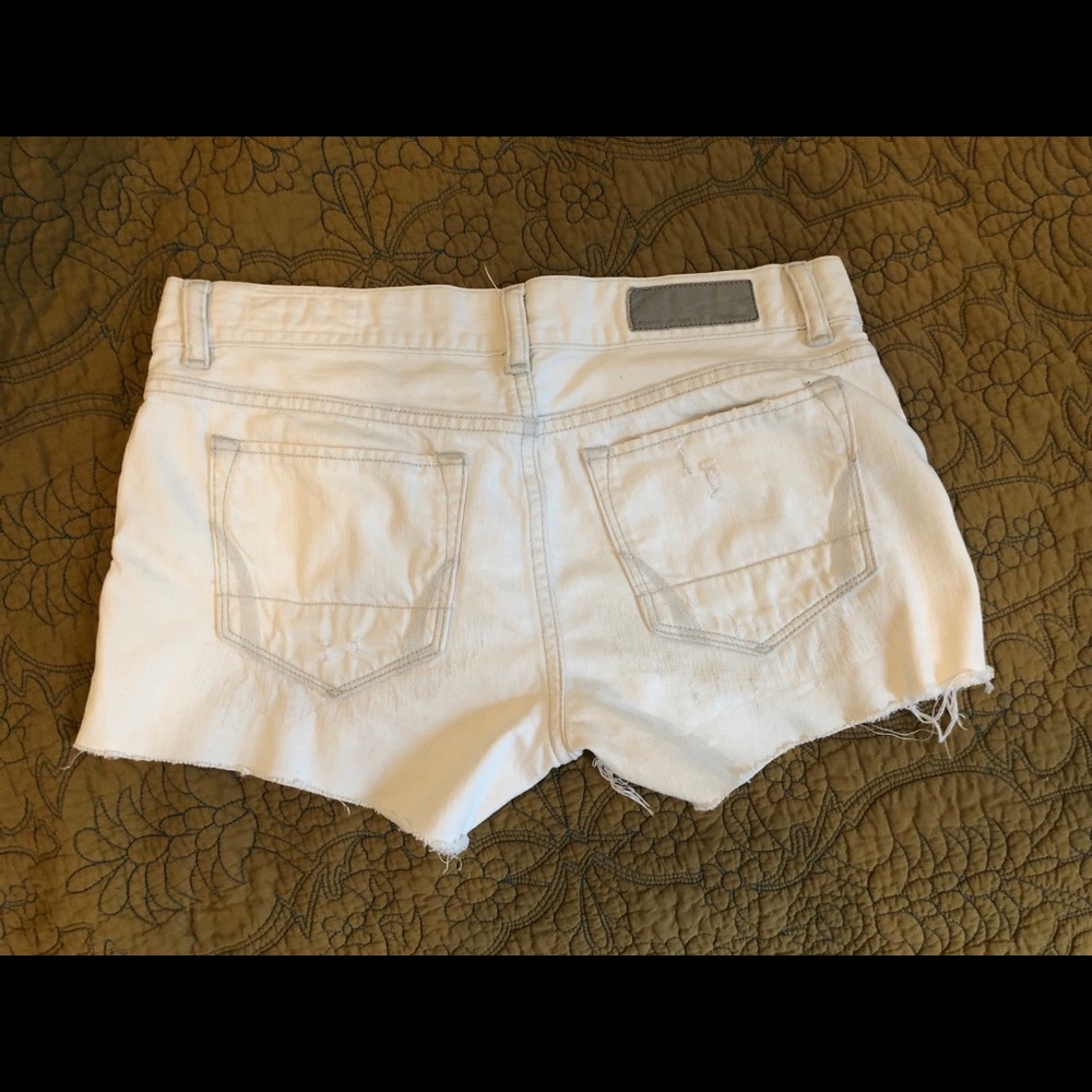 All Saints White Denim Shorts